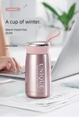 Paslanmaz Çelik Süzgeçli Termos - Mavi - 360ml - 7