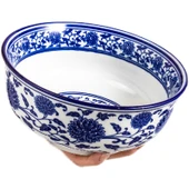 Retro Çin Seramik Ramen Kasesi - Bereket Desenli 7 inç Kore Stili Erişte Kasesi (18.5*7cm) - 6