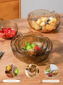 Cam Meyve Salata Çorba Kasesi Seti - Şeffaf Büyük Boy Kase Hasarlı - 6