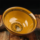 Retro Çin Seramik Ramen Kasesi - Bereket Desenli 8 inç İplik Kase (20*8.5cm) - 9
