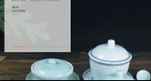 Jingdezhen Mavi Kenarlı Antika Kase - İki Çizgili 4 inç Mavi Kenarlı Tavuk Bardağı - 11