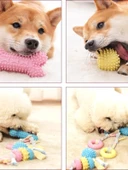 Köpek Çiğneme Oyuncağı - Azı Diş Kemiği + Halat Düğüm Top - 3