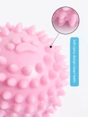 Köpek Çiğneme Oyuncağı - Burgulu Donut + Pati Baskılı Dikenli Top - 6
