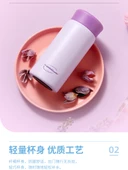 Mini Termos Bardak - Kaifei Serisi - Paslanmaz Çelik - 200ml - Açık Mor - 7