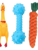 Vinil Köpek Oyuncağı - Zilli Top Orta 6cm - 3