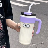 860ML Paslanmaz Çelik Termos - Pembe - 11