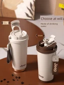 Seramik Kaplı Termos Bardak - 500ml - Kahverengi - 4