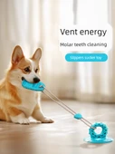 Köpek Oyuncak Vantuzlu Isırmaya Dayanıklı Diş Kaşıma Oyuncağı - Terlik Mor - 7