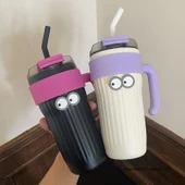 860ML Paslanmaz Çelik Termos - Beyaz - 10