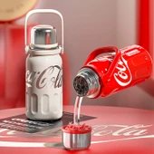 Coca-Cola Temalı Termos Bardak - 1200ml - Beyaz - 5