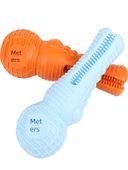 Köpek Kedi Çiğneme Oyuncakları Timsah Molar Çubuk Diş Fırçası Sesli Temizleme Isırmaya Dayanıklı - [2'li Paket] Gök Mavisi - 6