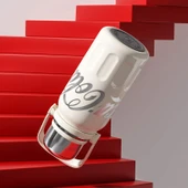 Coca-Cola Temalı Termos Bardak - 1200ml - Beyaz - 4