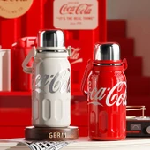Coca-Cola Temalı Termos Bardak - 1200ml - Beyaz - 6