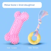 Köpek Diş Kaşıma Oyuncağı - Azı Dişi Kemiği + Burgulu Donut - 1