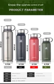 Paslanmaz Çelik Termal Kamp Termosu - Siyah 1.5L - 4