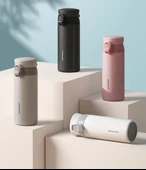 316 Paslanmaz Çelik Termos Bardak - 450ml - Gri thumbnail 7