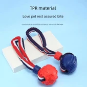 Köpek Eğitim Isırma Molar Top Oyuncak - Rugby (Renk Rastgele) thumbnail 3