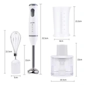 Aulda 800W Yüksek Güçlü El Blenderı - Tek, 2 Hızlı Ayarlanabilir - 6