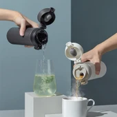 316 Paslanmaz Çelik Termos Bardak - 450ml - Gri thumbnail 4