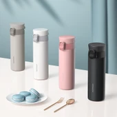 316 Paslanmaz Çelik Termos Bardak - 450ml - Gri thumbnail 3