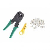 Network Pensesi Jack RJ45 RJ11 Rj9 Sıkma Pensesi Jak Cat5 Bağlama 100 Adet Konnektör - 1