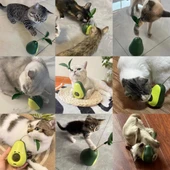 Avokado Şeklinde Kedi Naneli ve Mama Hazneli Kedi Oyuncağı - 3
