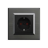 Ovivo Quantum Manyetik Gri Çocuk Korumalı Priz Çerçeve - 1