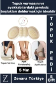Premium Ayak Topuk Vurma Taban Arkası Koruyucu Ayakkabı Boşluk Doldurma Daraltma Pedi 5 Mm 5 Çift thumbnail 1