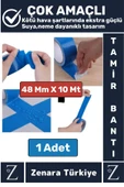 Ultra Güçlü Suya Neme Dayanıklı Çok Amaçlı Onarım Kırık Tamir İzolasyon Bantı Mavi 48 Mmx10 Metre - 1
