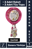 Premium Ergonomik Spor Etkinlik Fermuarlı Askılı Taşıma Çantalı 2 Raket 2 Tüy Topu Badminton Seti - 1