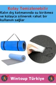 Özel Çift Taraflı Kaymaz Silinebilir Yoga Meditasyon Fitness Kamp Minderi 6,5Mm Askılı Mat 2'li Set - 3