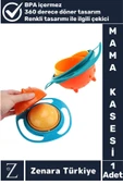 Premium BPA Free Pratik Kolay Temizlenir Dönen Tasarım Eğlenceli Dökülmeyen Bebek Mama Kasesi - 1