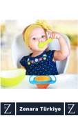 Premium BPA Free Pratik Kolay Temizlenir Dönen Tasarım Eğlenceli Dökülmeyen Bebek Mama Kasesi - 3