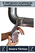 Suya Yüksek Sıcaklığa Dayanıklı Tamir Soba Boru Yama Alüminyum Yanmaz Folyo Bant 45 Mm-5 Mtr 2 Adet - 3
