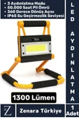 Premium Uzun Ömürlü Kamp Avcı Deprem 3 Modlu 360 Derece Döner Şarjlı 1300 Lümen LED AYDINLATMA - 1