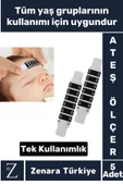 Kompakt Tüm Yaşlar İçin Şerit Bükülebilir Hafif Tek Kullanımlık Çocuk Bebek Yaşlı Ateş Ölçer 5 Adet - 1
