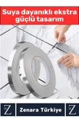 Premium Güçlü Kendinden Yapışkanlı Su Geçirmez Fayans Arası Şerit Derz Bant 1 Cm X 50 Metre 2 Adet - 2
