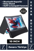 Premium Bluetoothlu Hoparlörlü Telefon Tablet Ekran Büyütücü Cep Telefonu Sabitleme Standı 10 Inch thumbnail 1