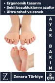 Premium Ergonomik Ayak Bunyon Makaralı Ultra Esnek Rahat Silikon Ayak Parmak Ayırıcı Düzeltici 2Çift thumbnail 1