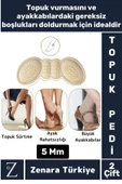 Premium Ayak Topuk Vurma Taban Arkası Koruyucu Ayakkabı Boşluk Doldurma Daraltma Pedi 5 Mm 2 Çift - 1