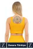 Yüksek Kaliteli Göğüs Toparlayan Sarkma Önleyen Gündelik Spor Kullanım Kalın Askılı Crop Büstiyer - 3