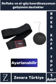 Premium El Göz Koordinasyonu Refleks Geliştirici Ayarlanabilir İpli BOKS ANTRENMAN KAFA TOPU - 1