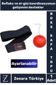 Premium El Göz Koordinasyonu Refleks Geliştirici Ayarlanabilir İpli BOKS ANTRENMAN KAFA TOPU - 1