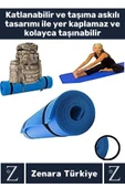 Özel Üretim Kompakt Taşıma Askılı Çift Taraflı Su Geçirmez Kamp Uyku Minder Yoga Pilates Matı 6,5 Mm - 2