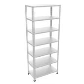 7 Katlı Galvaniz Çelik Raf - Depo, Arşiv, Kiler, Dosya, Market Rafı  31x60 cm 250 cm 1.00 mm - 2