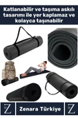 Özel Üretim Kompakt Taşıma Askılı Çift Taraflı Su Geçirmez Kamp Uyku Minder Yoga Pilates Matı 6,5 Mm - 2