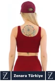 Yüksek Kaliteli Göğüs Toparlayan Sarkma Önleyen Gündelik Spor Kullanım Kalın Askılı Crop Büstiyer - 3