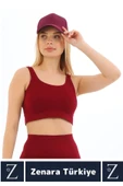 Yüksek Kaliteli Göğüs Toparlayan Sarkma Önleyen Gündelik Spor Kullanım Kalın Askılı Crop Büstiyer - 2