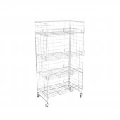 Rafburada® 4 Katlı Aksiyon Sepet.Katlanır Tekerli Tel Stand. - 2