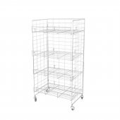 Rafburada® 4 Katlı Aksiyon Sepet.Katlanır Tekerli Tel Stand. - 3